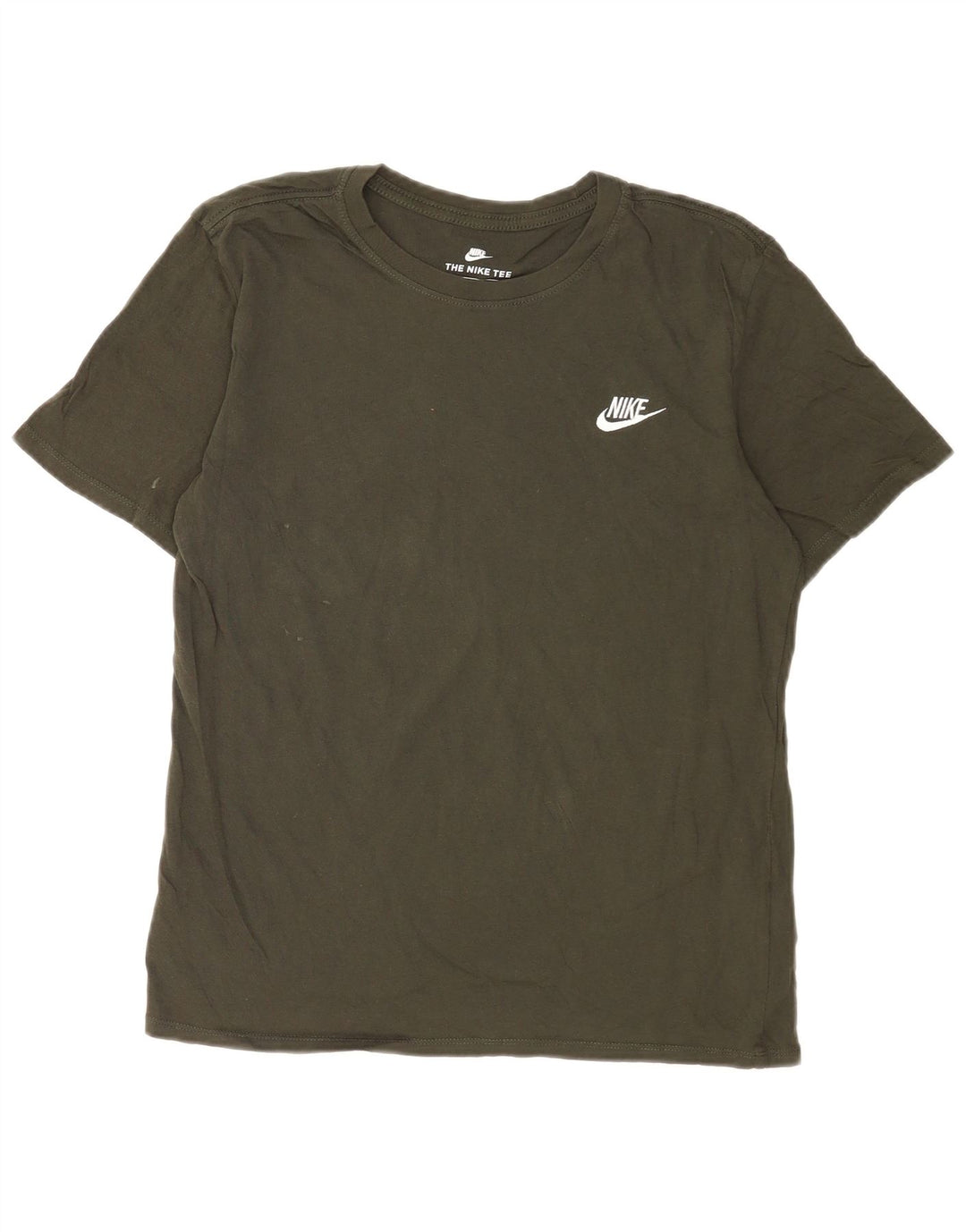 Camiseta Nike de corte atlético para hombre, parte superior de algodón verde medio