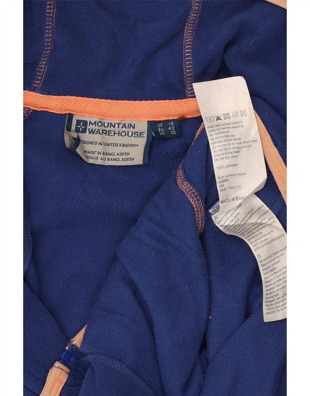 Chaqueta polar con capucha para mujer Mountain Warehouse UK 44 Poliéster azul grande