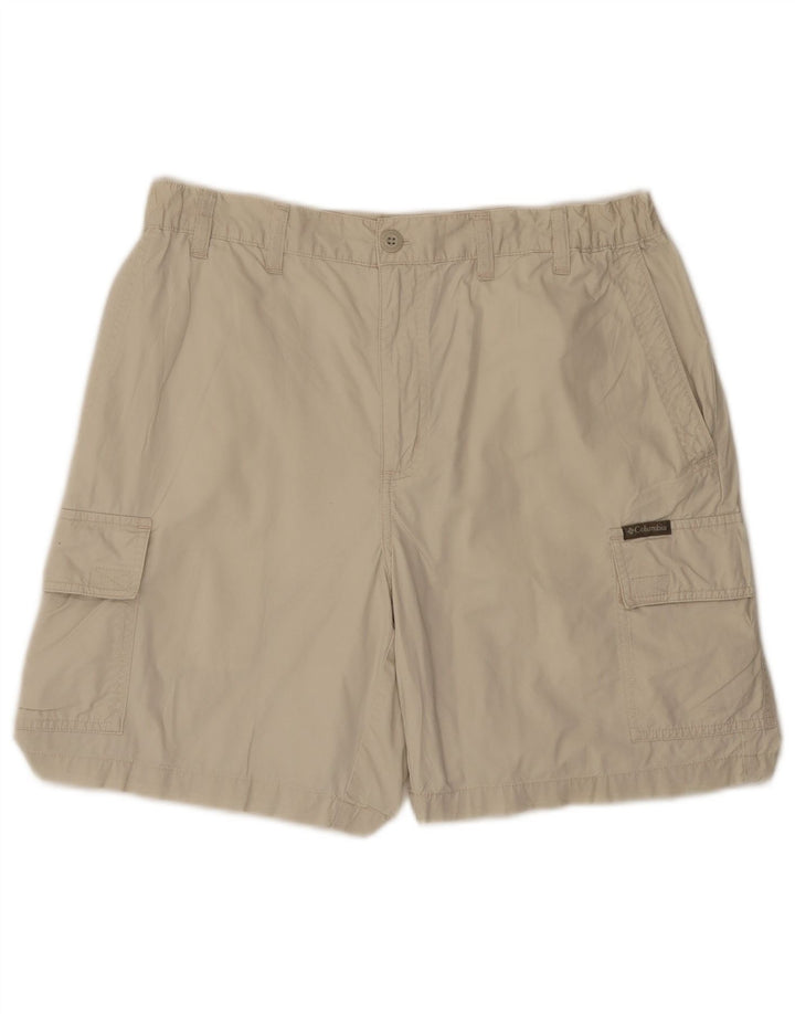 COLUMBIA Pantalones cortos cargo para hombre W32 Algodón beige medio