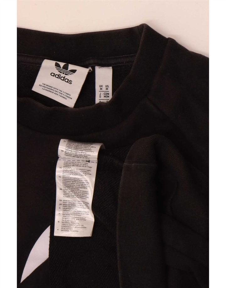 Adidas Hombre Sudadera Gráfica Jumper Medium Negro Algodón