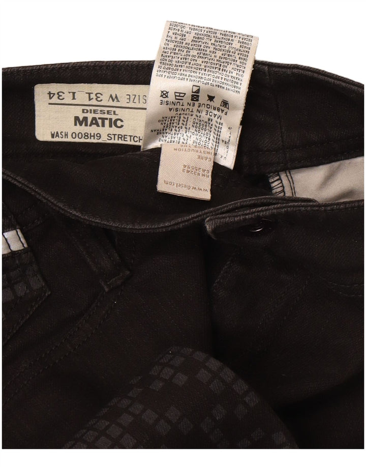 Diesel Mujer Matic Slim Jeans W31 L34 Algodón Geométrico Negro