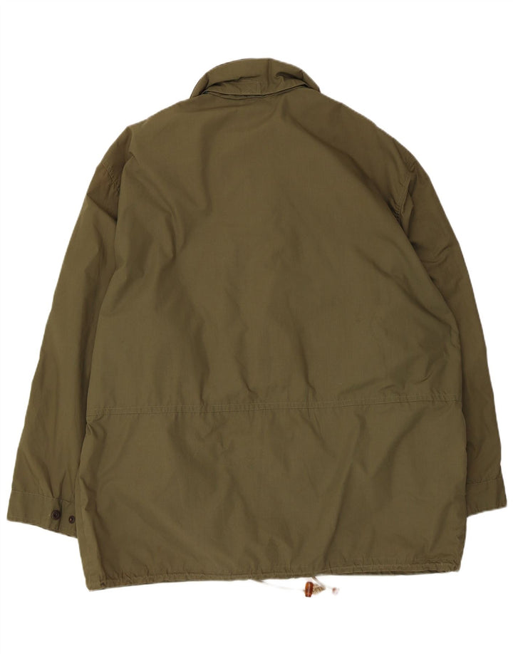 Chaqueta cortavientos vintage para hombre IT 54 2XL Poliéster caqui