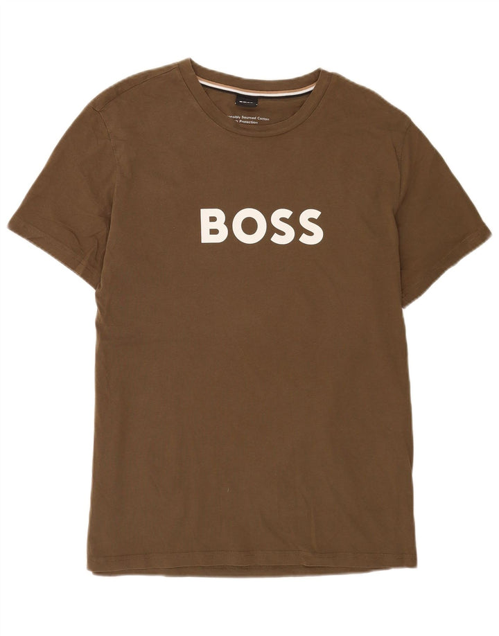 Hugo Boss Hombre Camiseta gráfica Top Medium Khaki