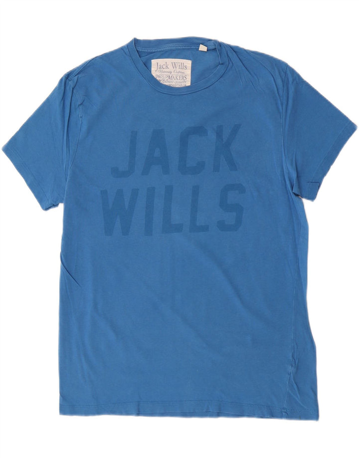 Jack Wills - Camiseta gráfica para hombre, color azul medio, algodón