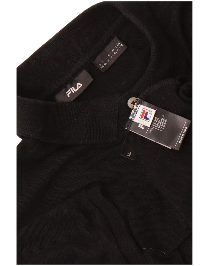 Fila Polo Hombre XL Algodón Negro