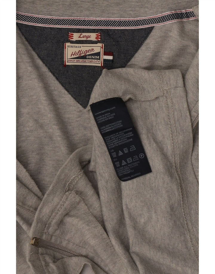 Tommy Hilfiger Hombre Chándal Top Chaqueta Grande Gris Algodón