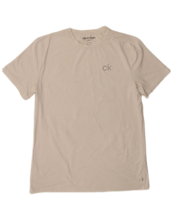 Camiseta Calvin Klein Hombre Top Mediano Poliéster Blanco
