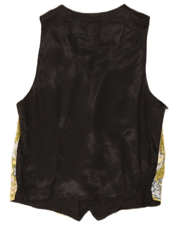 Chaleco de hombre 3K de algodón floral verde pequeño