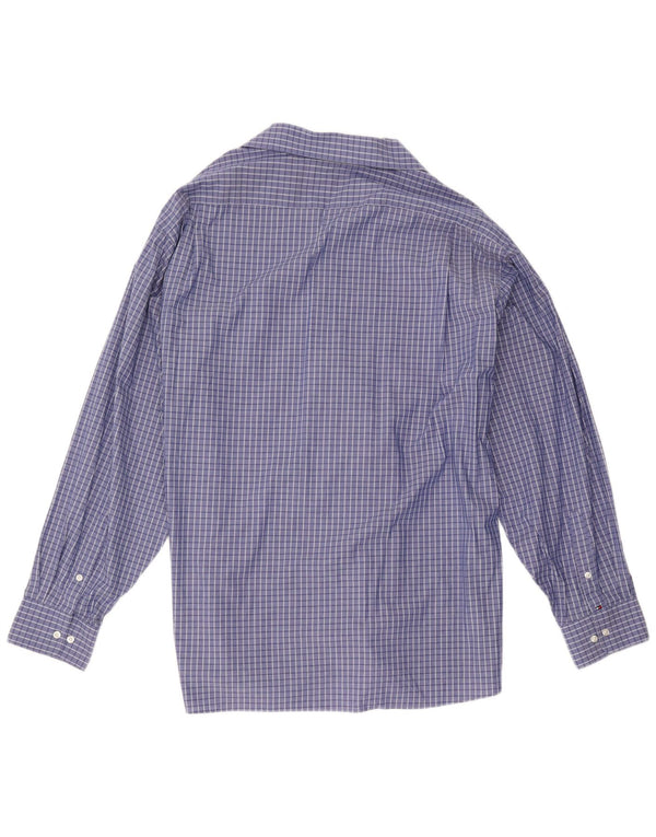 Tommy Hilfiger Camisa Regular Fit para Hombre 2XL Algodón A Cuadros Azul