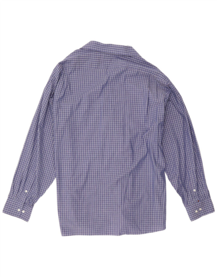 Tommy Hilfiger Camisa Regular Fit para Hombre 2XL Algodón A Cuadros Azul