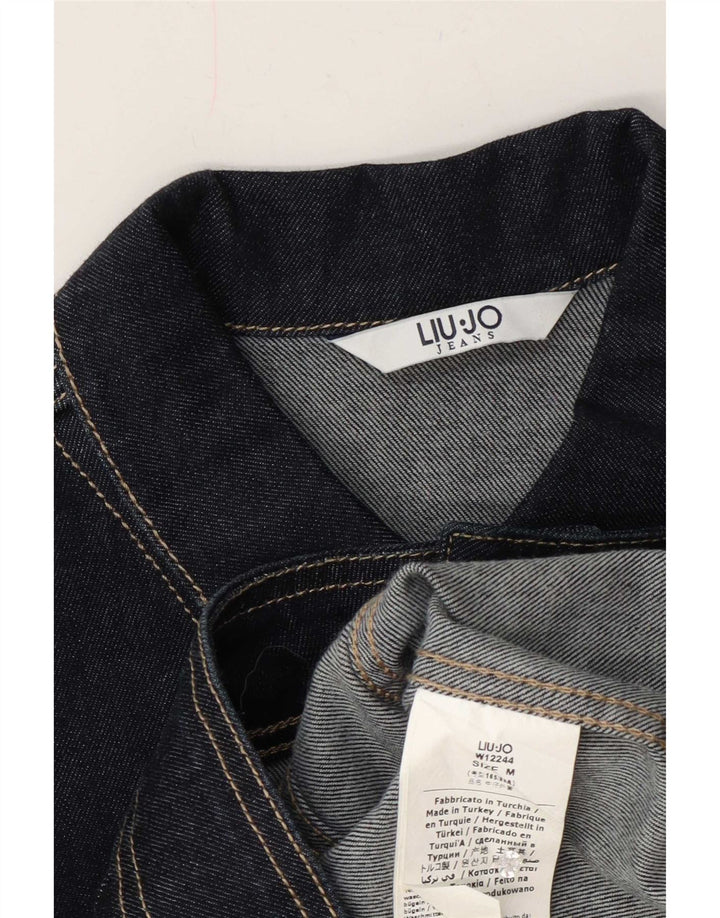 Liu Jo Chaqueta Vaquera para Mujer UK 40 Mediana Azul Marino Algodón