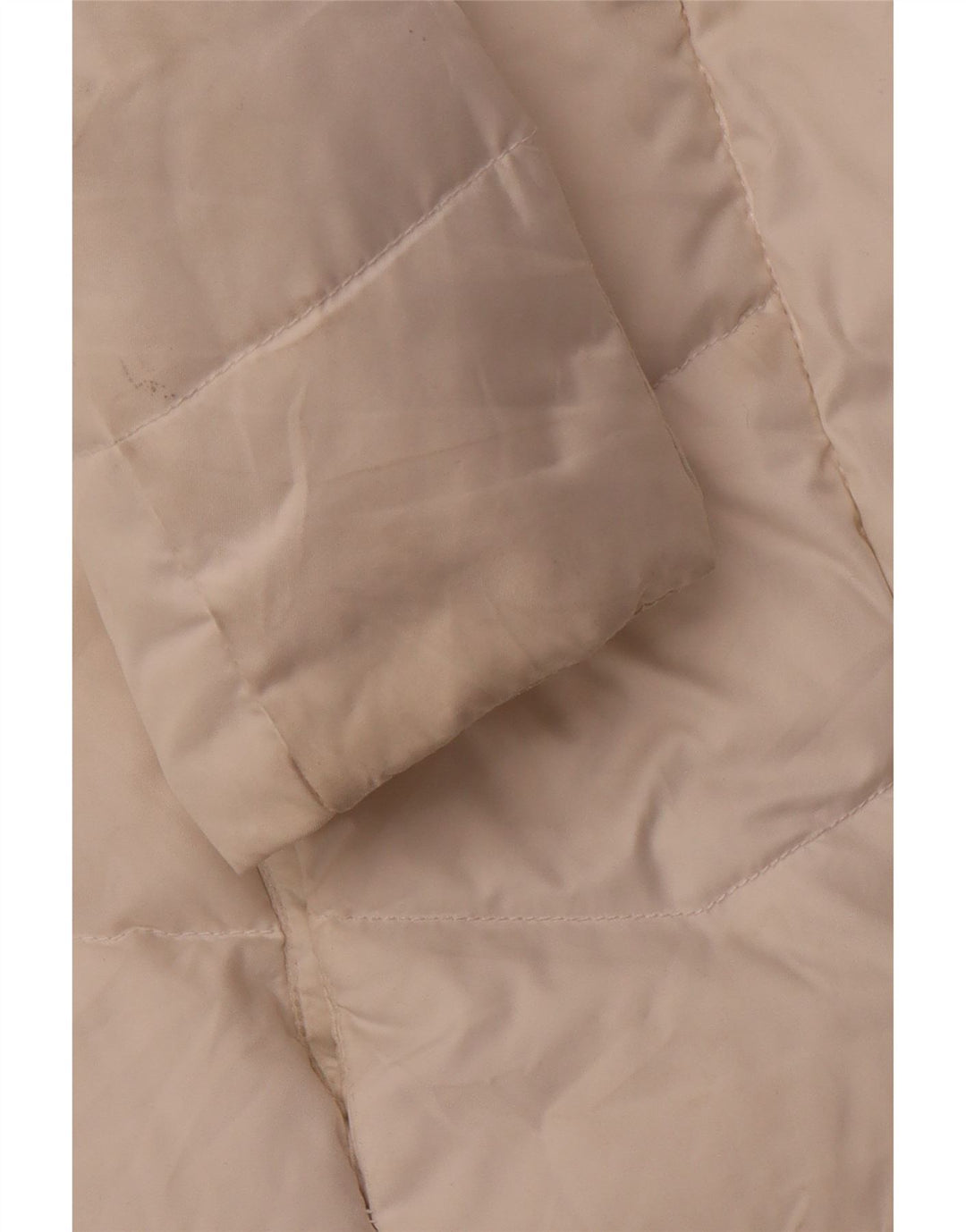 TOMMY HILFIGER Chaqueta acolchada con capucha para mujer UK 40 Mediana Poliéster blanco