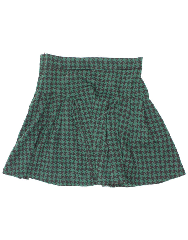 Zara Falda Niña Plisada 13-14 Años W26 Verde Pata De Gallo Poliéster
