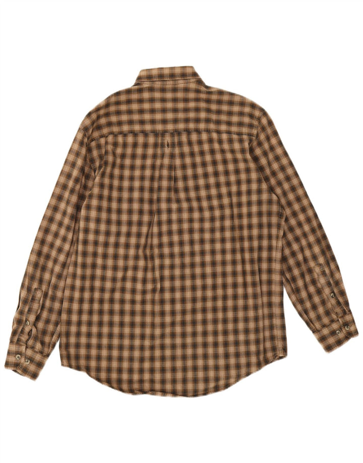 Timberland Camisa De Franela Para Hombre Algodón A Cuadros Marrón Pequeño