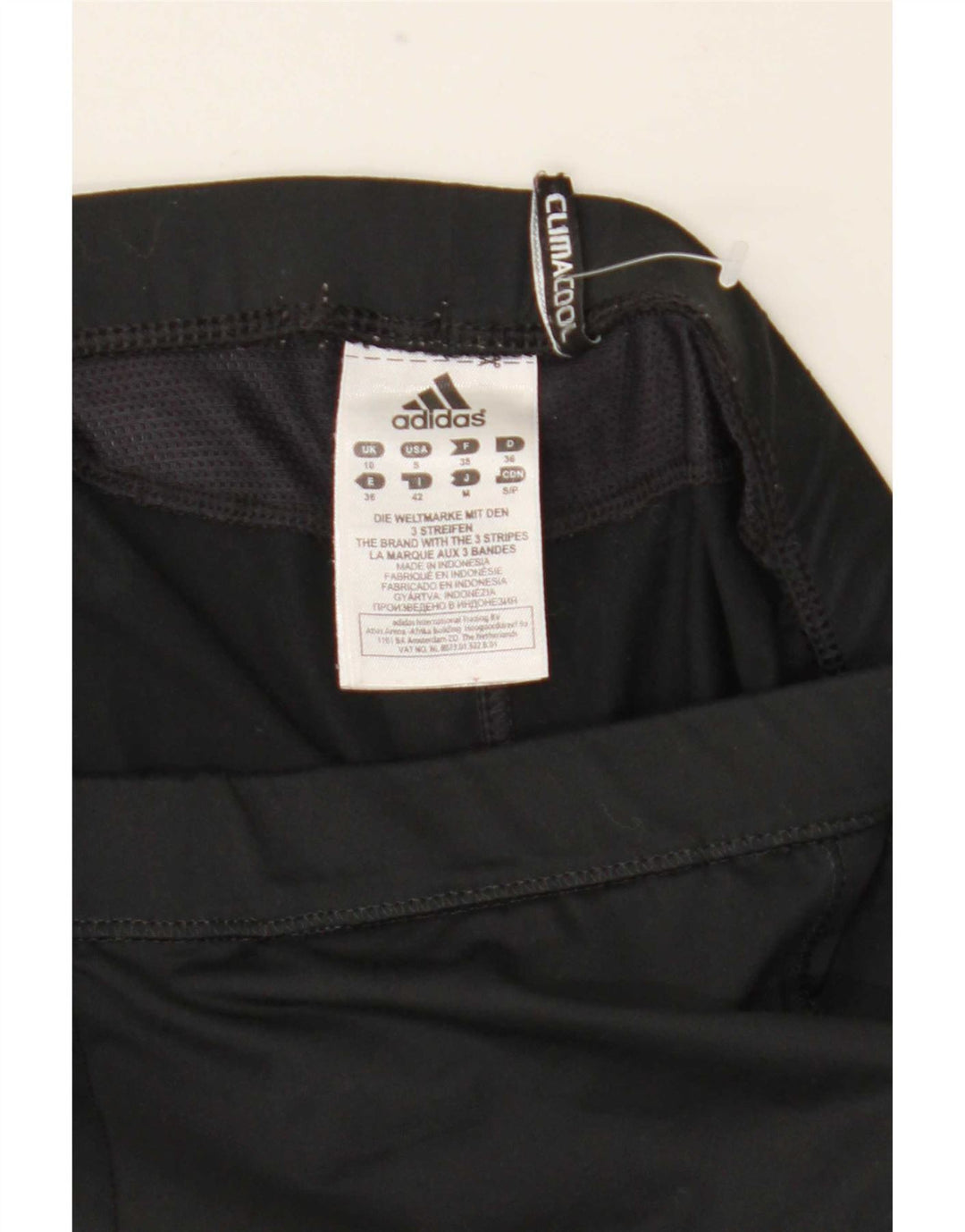 Adidas Climacool Capri Leggings para mujer UK 10 Pequeño Poliéster negro