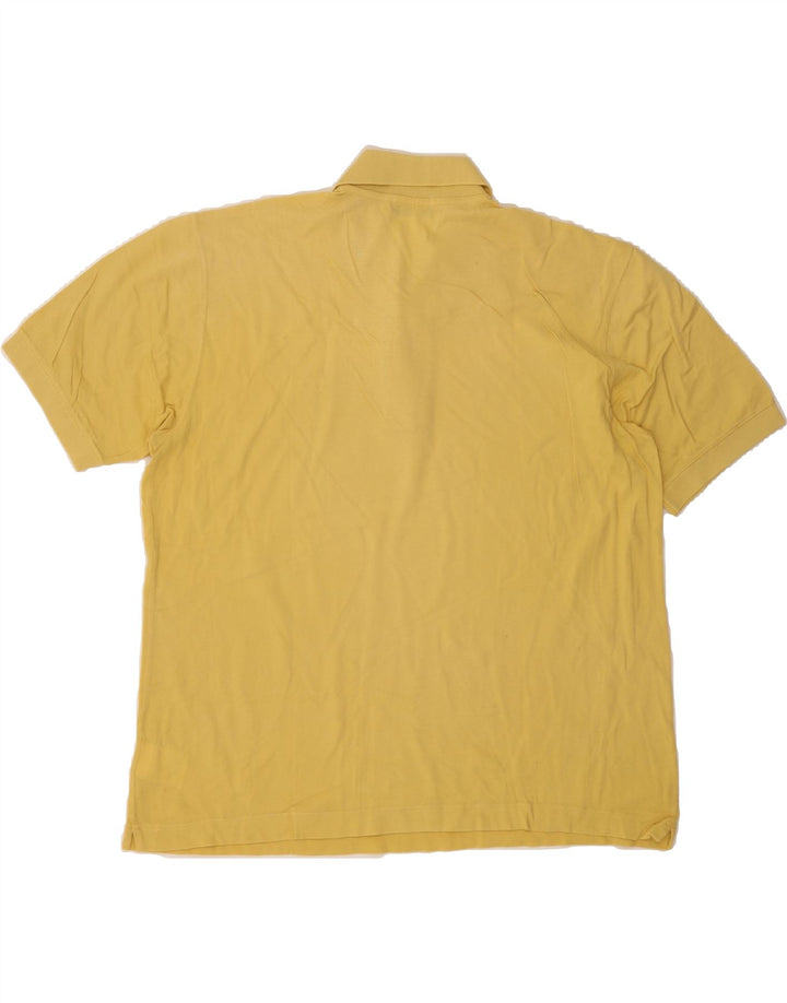 SERGIO TACCHINI Mens Polo Shirt IT 48 Medium Yellow Cotton Vintage Sergio Tacchini and Second-Hand Sergio Tacchini from Messina Hembry 