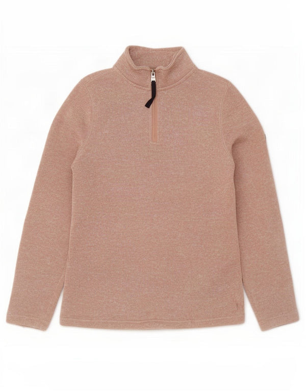 Jersey tipo sudadera extragrande con cremallera y cuello para mujer de Tog 24 UK 40 Pequeño Rosa