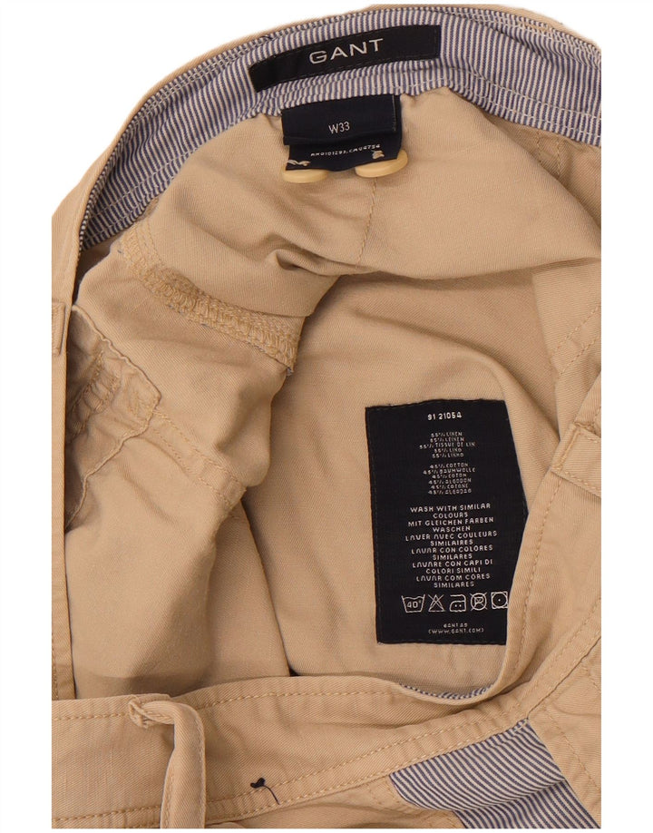 Gant Shorts Cargo W33 Medium Beige Colorblock Linen