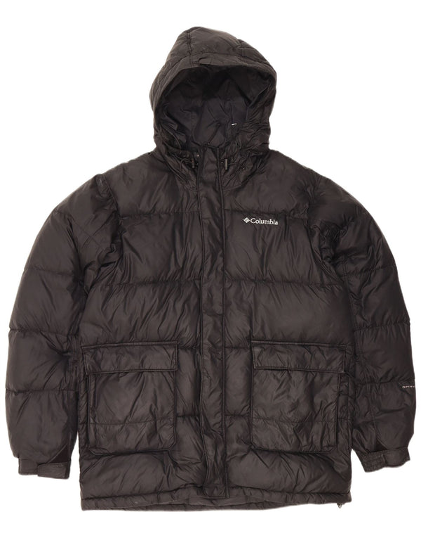 Columbia Chaqueta acolchada con capucha Omni-Shield para hombre UK 38 Medium Black Nylon