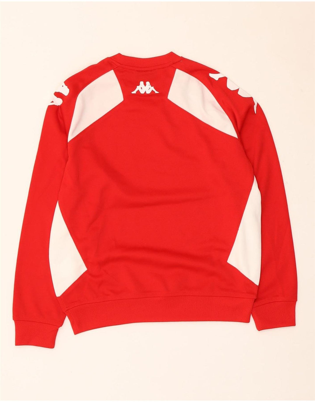 Kappa Boys Graphic Sudadera Jumper 11-12 años Rojo Colorblock Poliéster