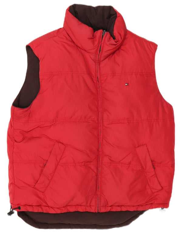Tommy Hilfiger Chaleco acolchado reversible para hombre UK 38 Poliéster rojo mediano
