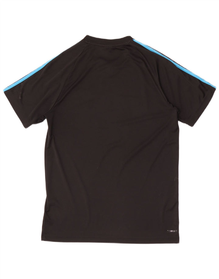ADIDAS Camiseta Climalite para hombre Top Mediano Negro Poliéster