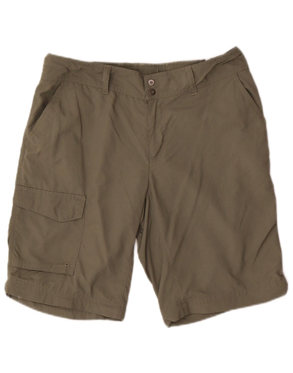Columbia Womens Omni-Shade Cargo Shorts US 10 Large W32  Khaki Nylon