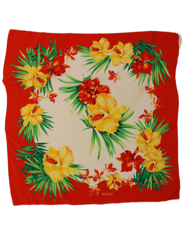 Escada Bufanda Cuadrada Mujer Talla Única Rojo Floral
