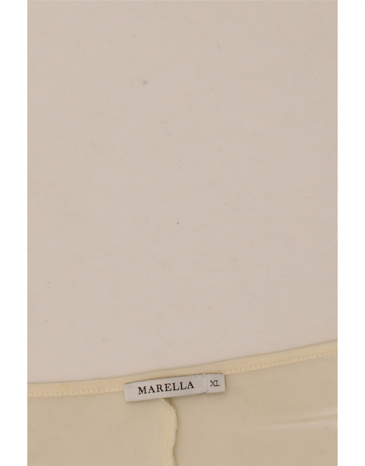 Marella Blusa de Manga 3/4 para Mujer UK 40 XL Blanco