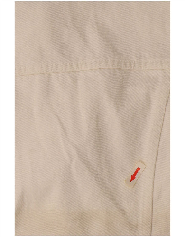 Indian Motocycle - Chaqueta vaquera corta para mujer, talla 40, algodón blanco grande