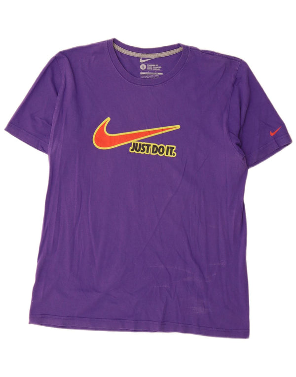 Nike Mens Standard Fit Graphic T-Shirt Top Large Purple Cotton