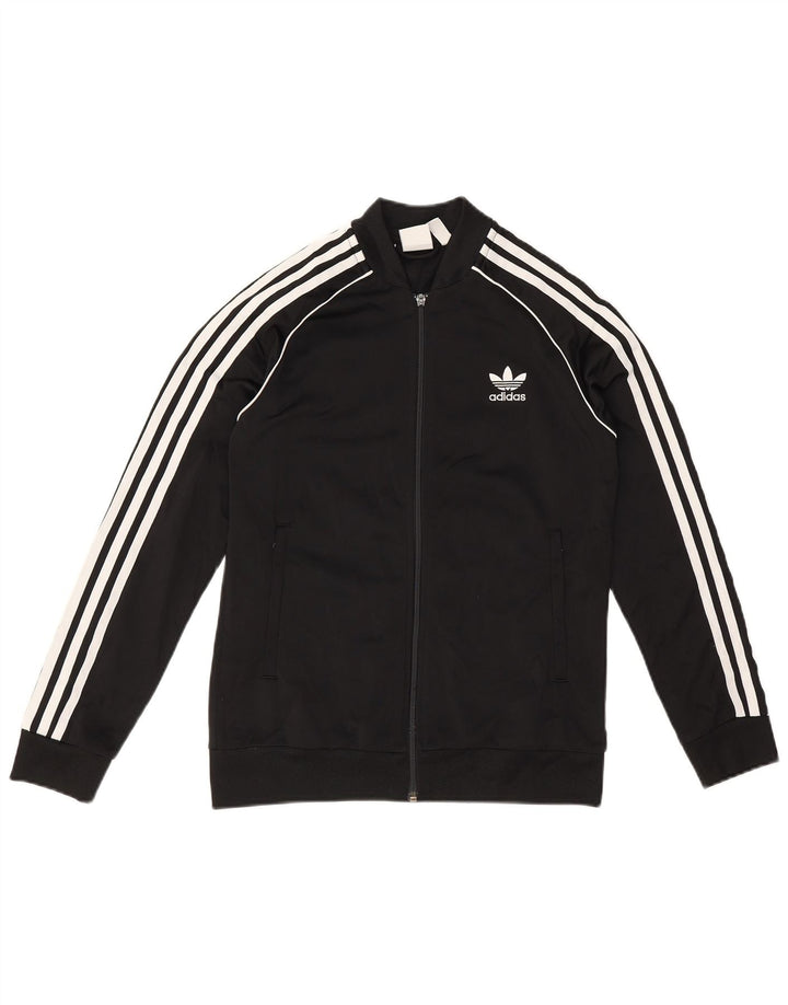 Adidas Chaqueta de chándal para niño 12-13 años Negro Poliéster