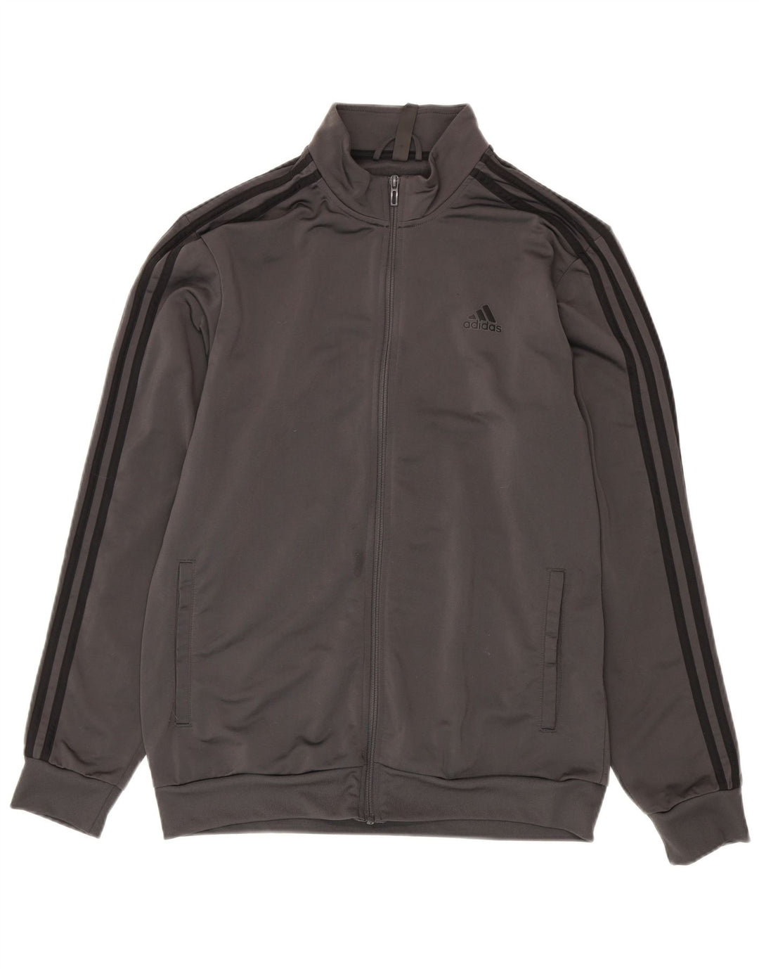 Adidas Hombre Chándal Top Chaqueta Grande Gris Poliéster