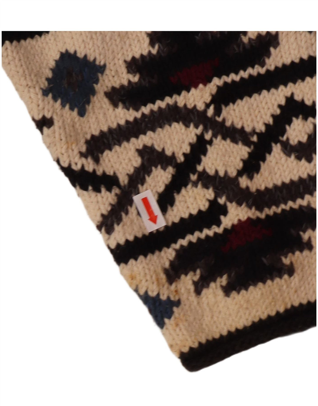 Vintage mujer gráfico cardigan suéter Reino Unido 10 pequeño multicolor Boho