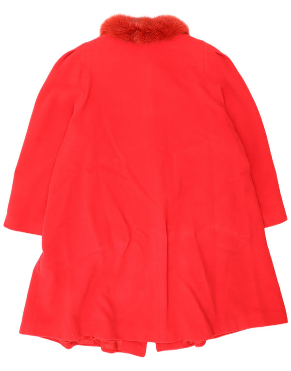 Abrigo vintage de gran tamaño para mujer IT 44 Lana roja mediana