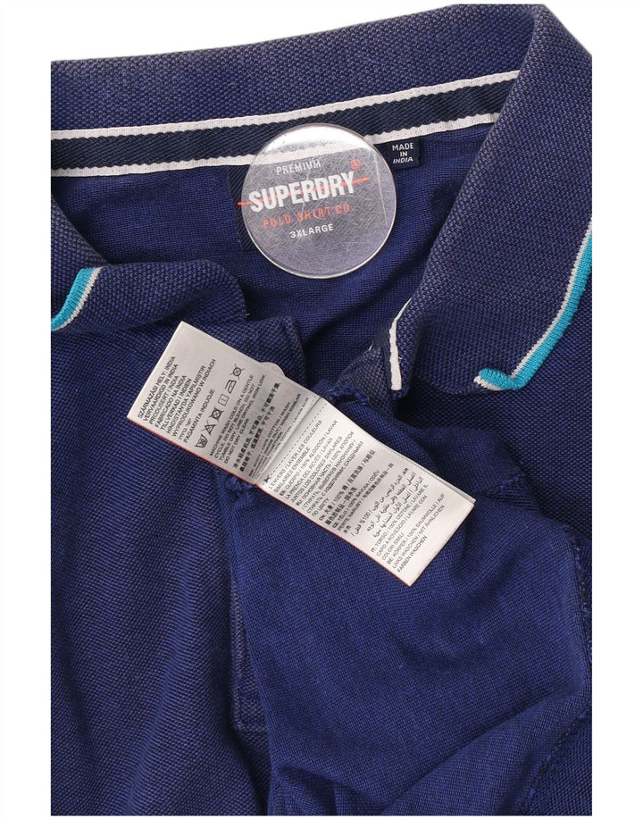 Superdry Polo Para Hombre 3XL Algodón Azul
