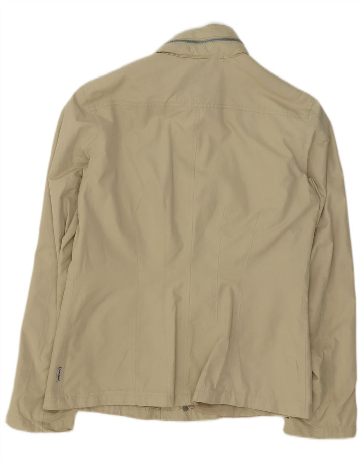 Geox Mujer Respira Chaqueta utilitaria con capucha UK 10 Small Beige Poliéster