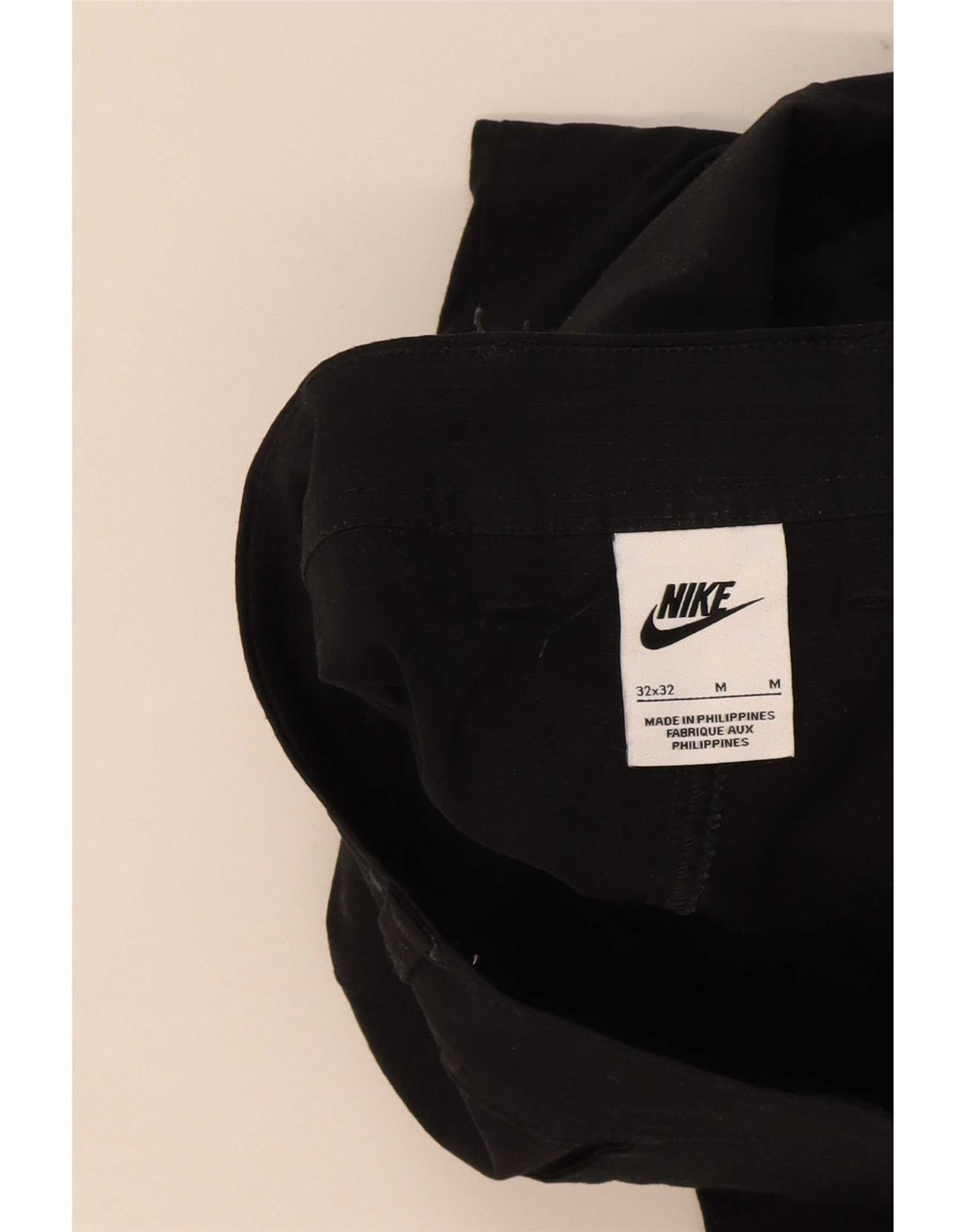 Pantalón cargo cónico Nike para hombre W32 L32 Algodón negro