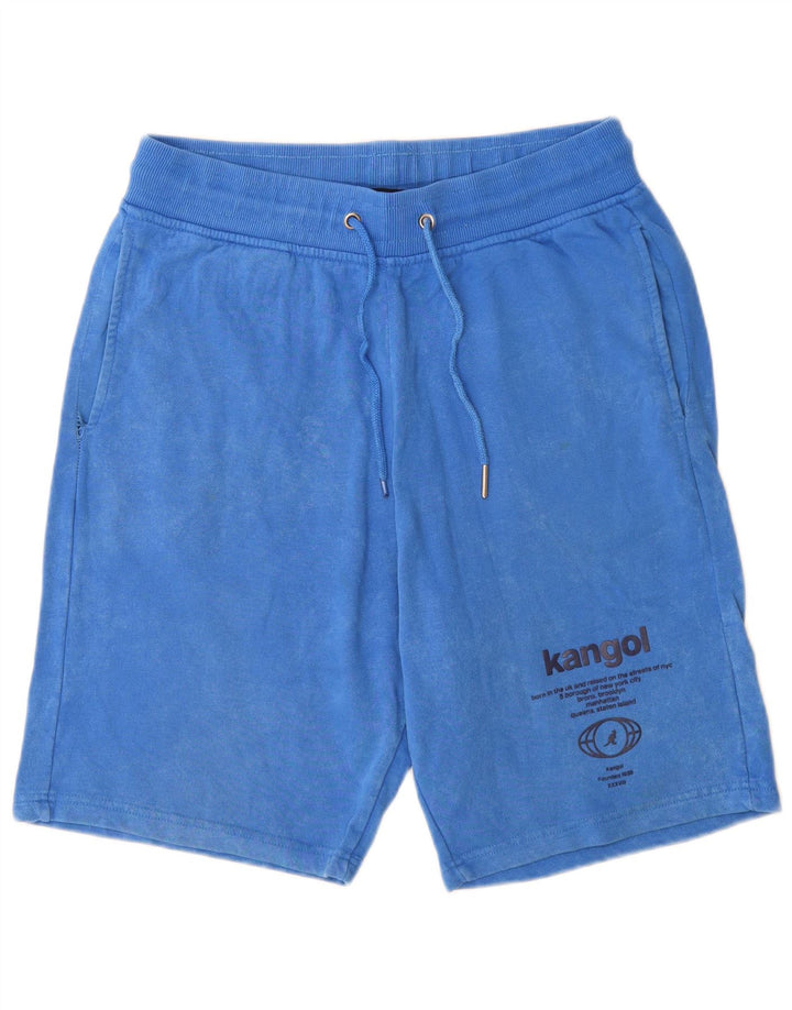 Kangol Mens Graphic Sport Shorts Grande Algodón Azul