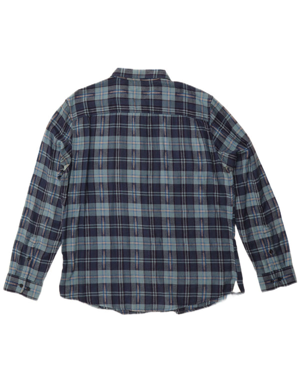 Camisa de franela para hombre LEE 2XL Algodón a cuadros azul marino