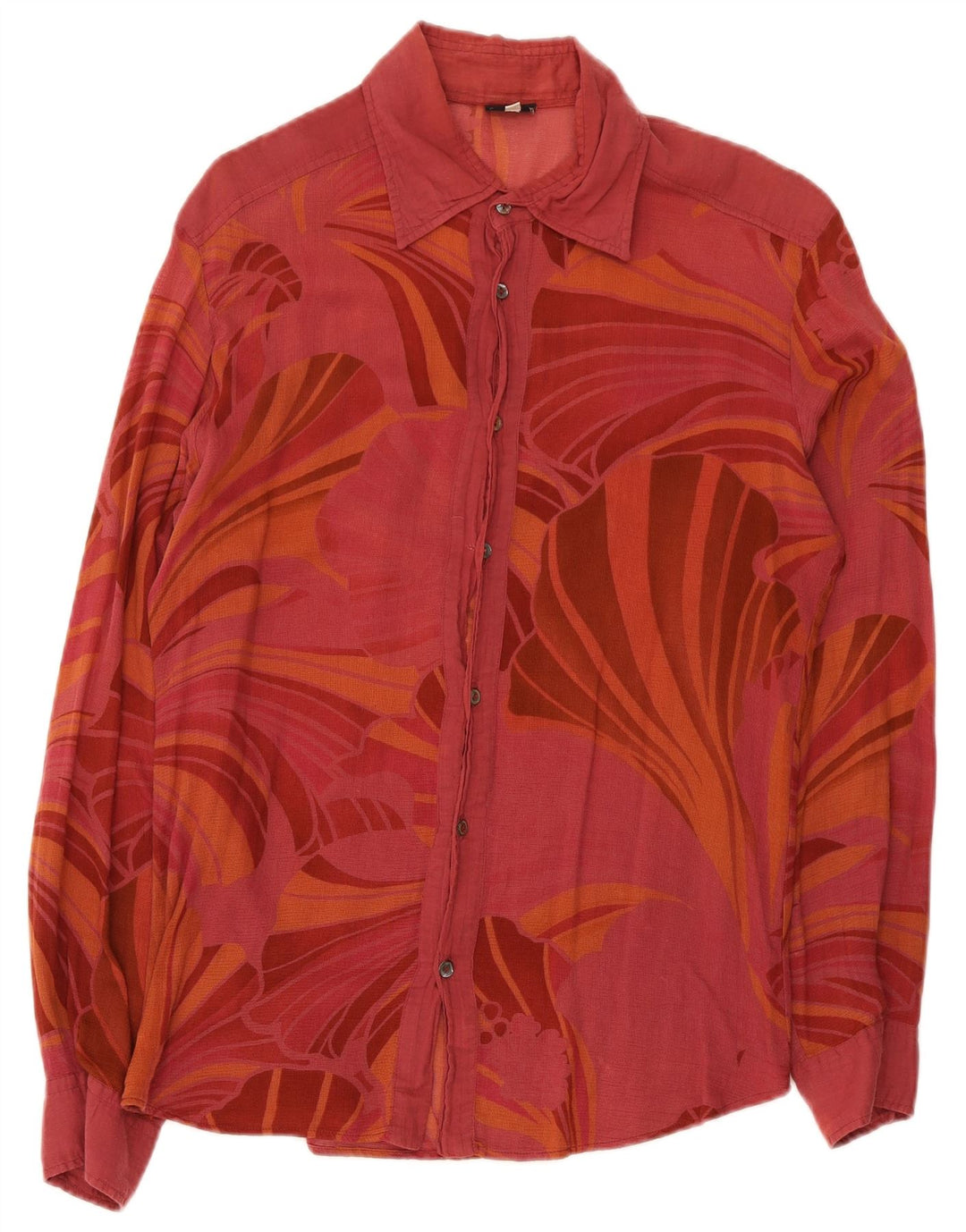 Dolce & Gabbana Camisa Hombre IT 48 Mediana Roja Floral