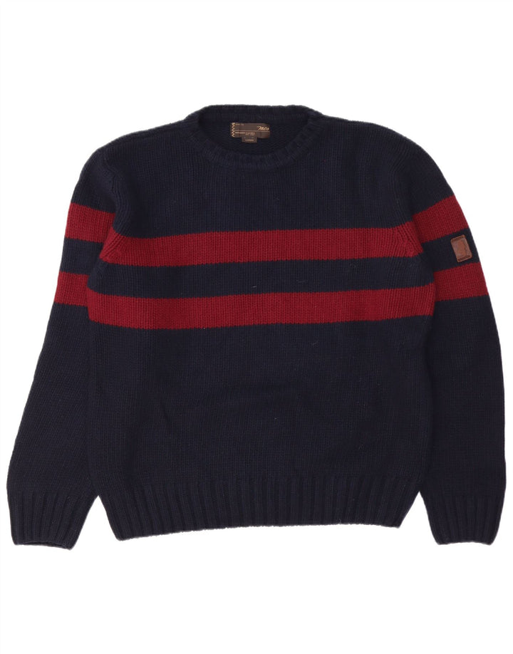 Marlboro Classics - Jersey de cuello redondo para hombre, talla grande, color azul marino