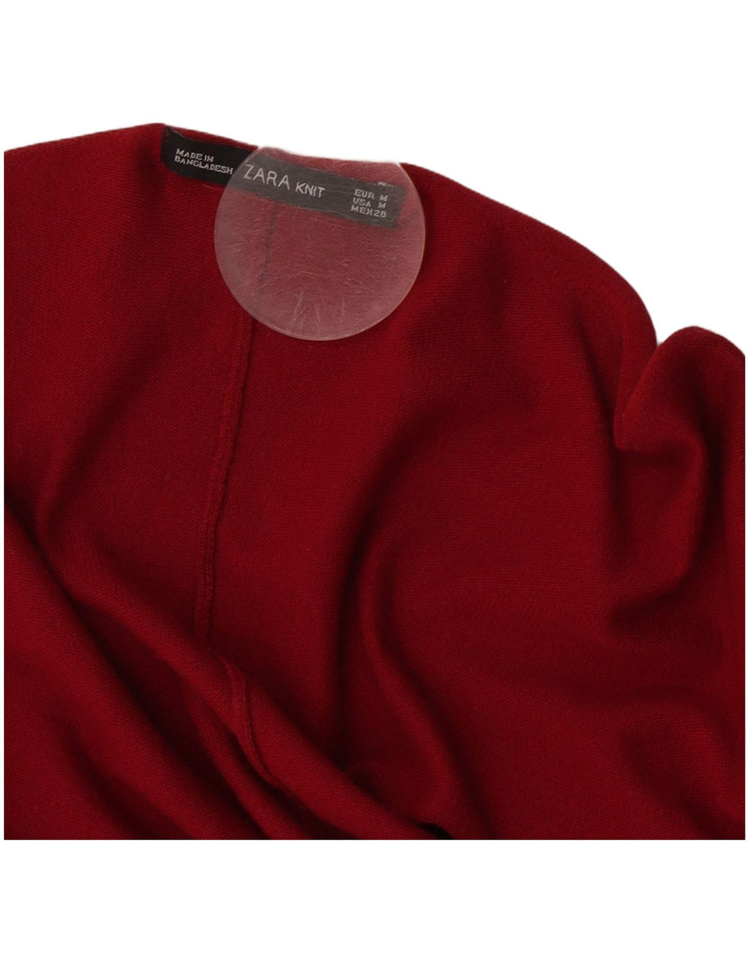 ZARA Cárdigan abierto largo para mujer, talla 40, color granate mediano