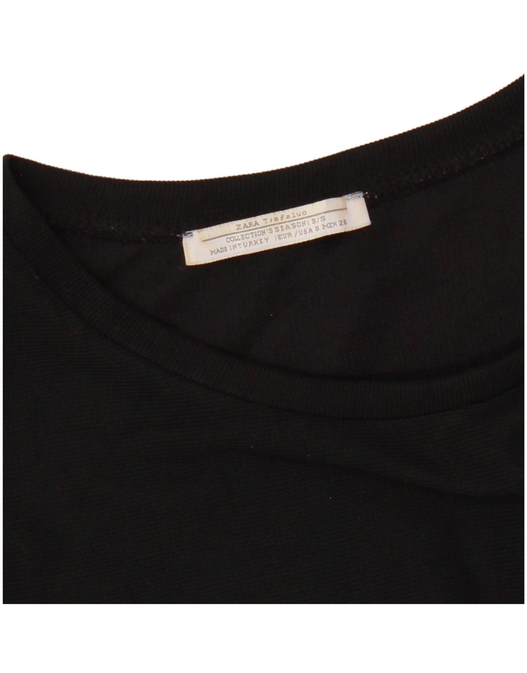 ZARA Vestido Trafaluc con Hombros Descubiertos para Mujer UK 8 Small Negro