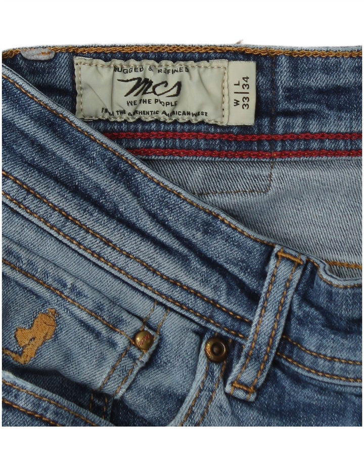 Marlboro Classics Vaqueros rectos para hombre W33 L34 Azul