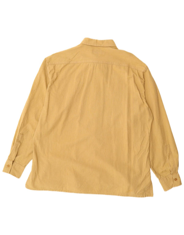 Camisa Replay Hombre Grande Algodón Amarillo