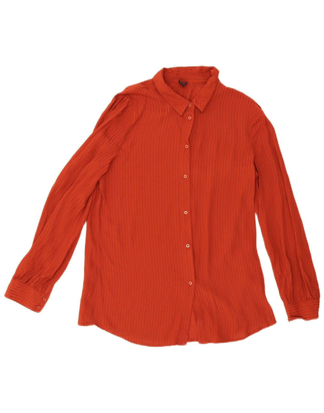 Stefanel Blusa de manga larga para mujer Top EU 38 Medium Granate Pinstripe