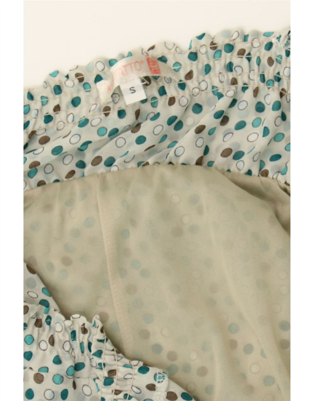 VINTAGE Womens Bubble Dress UK 8 Small White Spotted Polyester Vintage Vintage and Second-Hand Vintage from Messina Hembry 