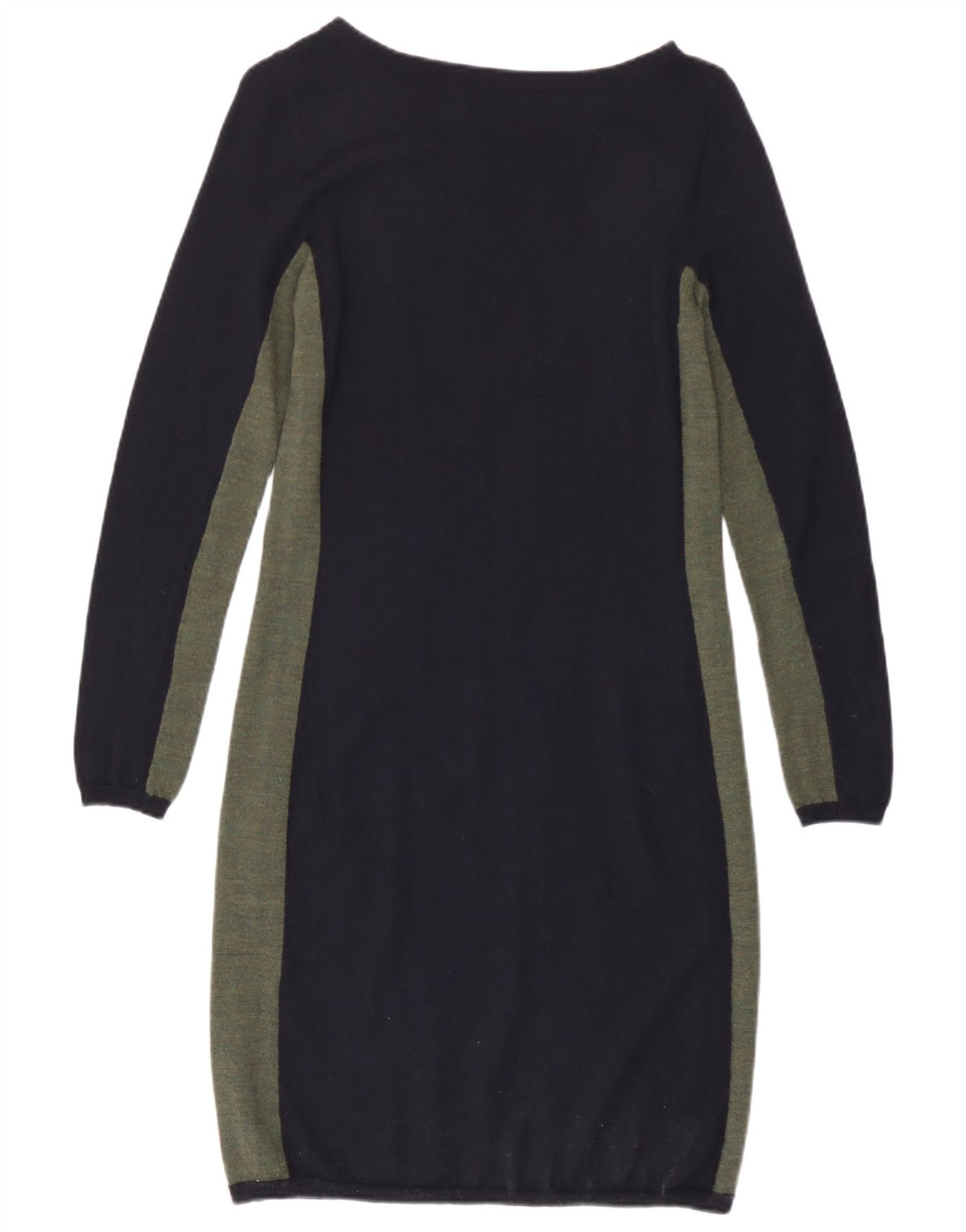 Vestido tipo jersey para mujer Jigsaw UK 40 Lana con bloques de color azul marino mediano