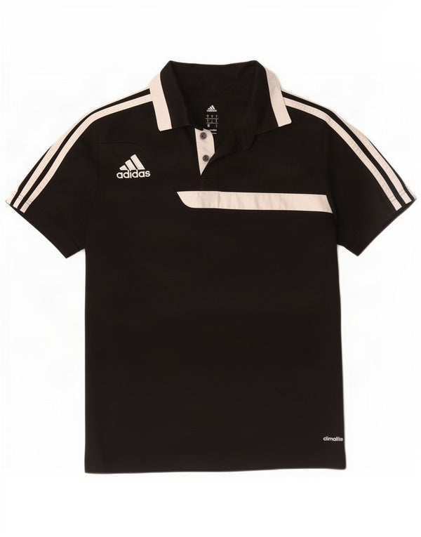 Adidas Mens Climalite Polo Polo Pequeño Negro Colorblock Poliéster